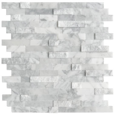 Speed tiles Split 2.5'' W x 0.3'' L Natural Stone Peel and Stick Mosaic  Tile & Reviews