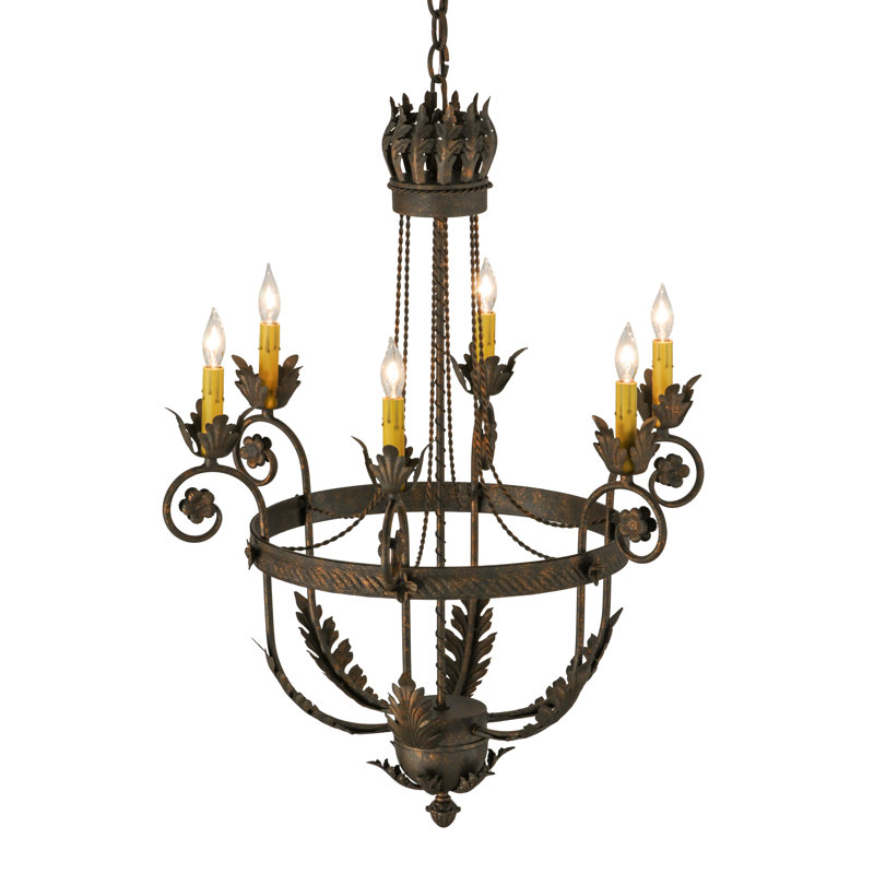 Greenbriar Oak 6 - Light Chandelier