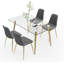 Ensemble de salle à manger à quatre pieds avec plateau en verre-1331688414-1328507591-1331688415