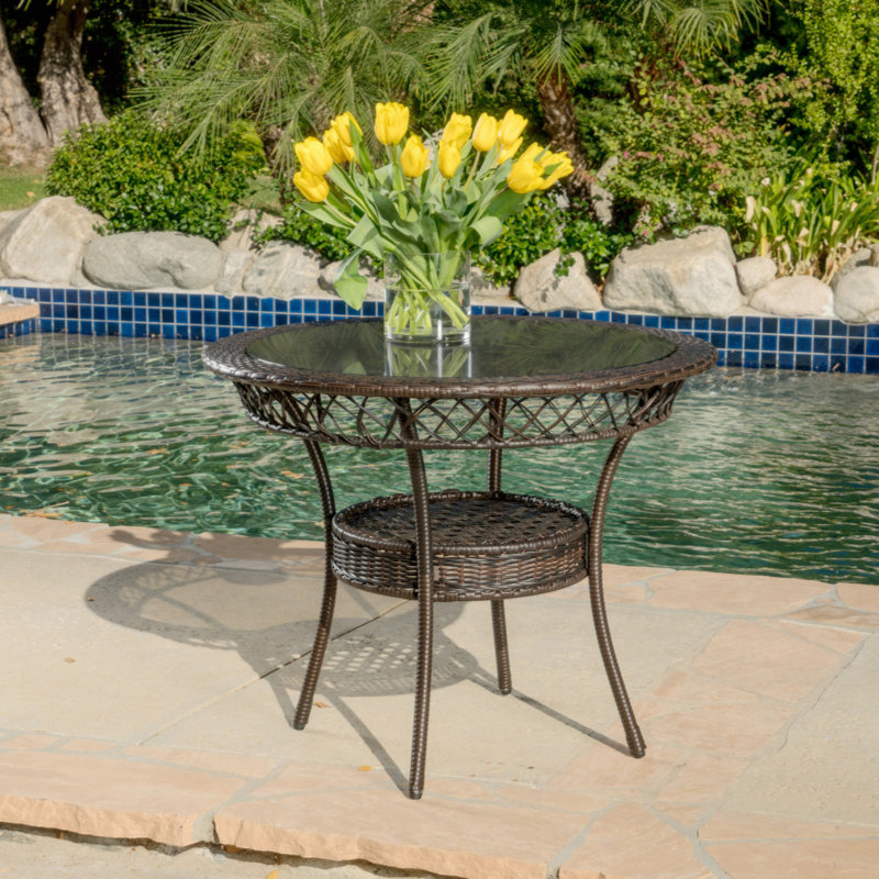 TABLE EN VERRE Fig 34, H 27,5 po x l 27,5 po x P 27,5 po