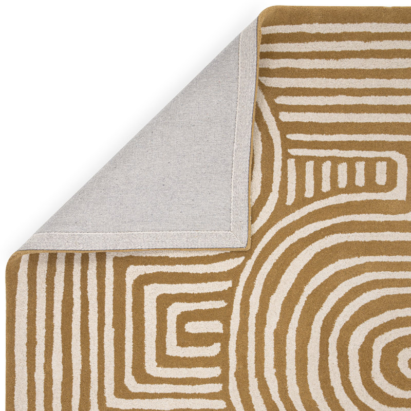 Gina Geometric Wool Hand Tufted Area Rug, Rectangle  120 x 170 cm
