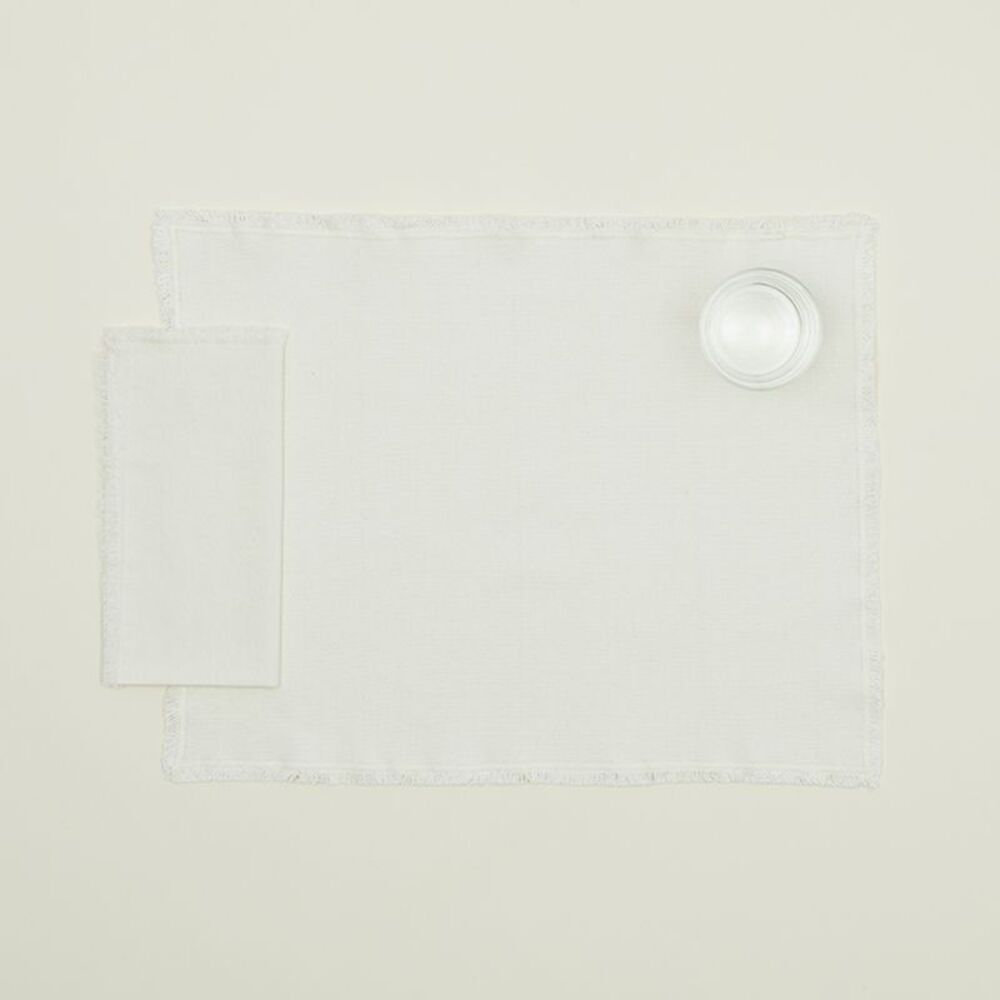 Jarmaine Reversible Placemat, Ivory