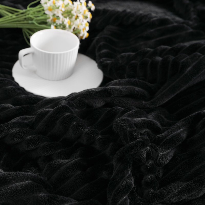 Couverture pour bébé en peluche?, Jeté, Noir