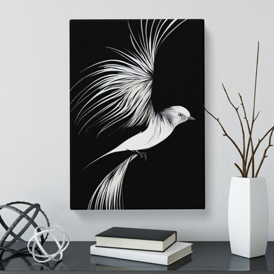 Bird Gestural - Wrapped Canvas