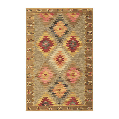 Washable Ikat Indoor Rug