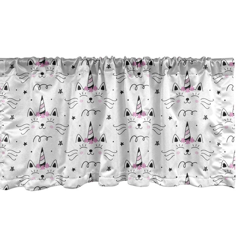 Ensemble de 2 cantonnières Ambiconne Unicorn, L 54 po x L 12 po