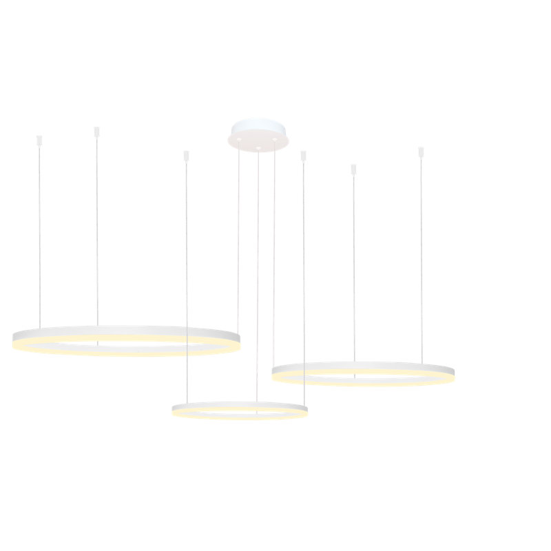 1 - Light White LED Wagon Wheel Pendant