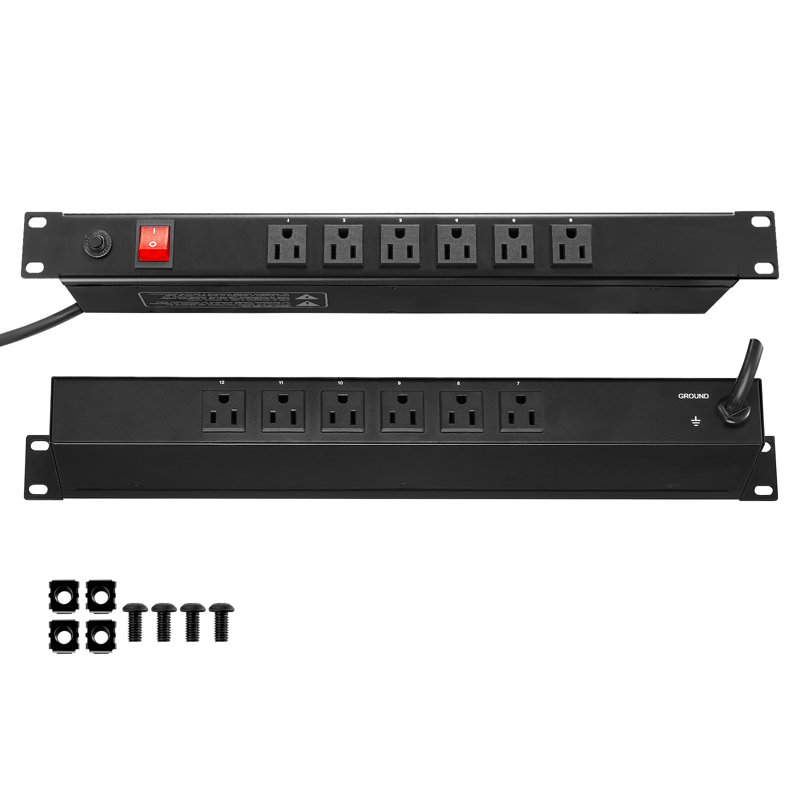 Protection contre les surtensions 19 "1U PDU 12 sorties