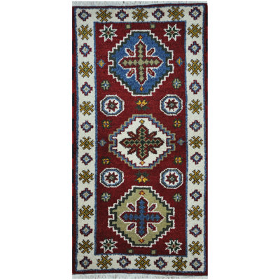 Becali One-of-a-Kind 2' X 4' New Age Wool Area Rug in Red
