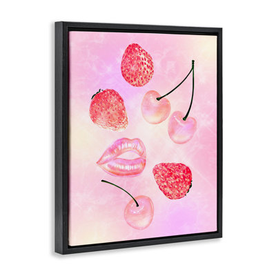 Cadre flottant Pink Fruit and Kisses, design par Ziwei Li