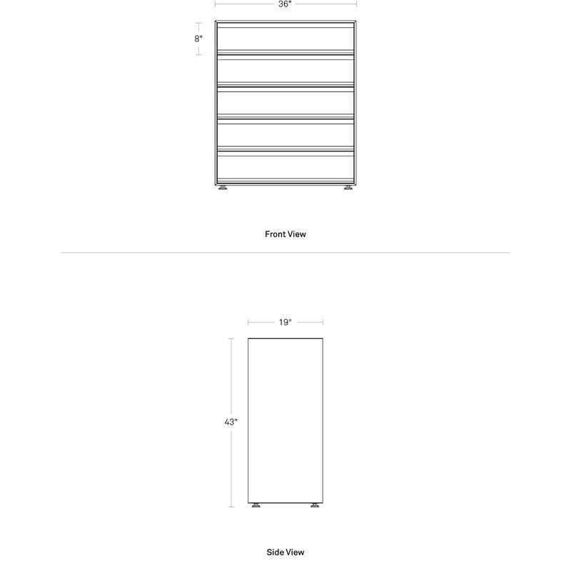 Superchoice 5 Drawer Dresser, White
