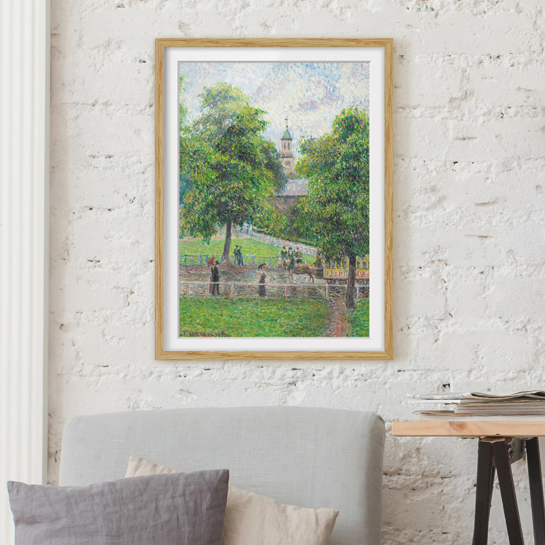 Gerahmtes Poster Saint Anne's Church von Camille Pissarro