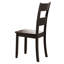 Ensemble de 2 chaises d'appoint en noyer patiné
