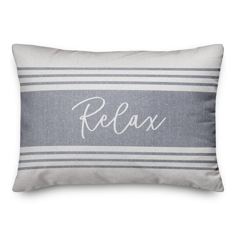 Relax Linen 20 Outdoor Rectangular Pillow Cover & Insert, Blue