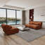 Canapé modulaire contemporain avec revêtement moelleux en chenille - Canapé modulaire à 3 places avec assise profonde et dossier moelleux-2103673182