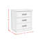 Table de chevet 3 tiroirs avec USB Wealdstone en blanc antique