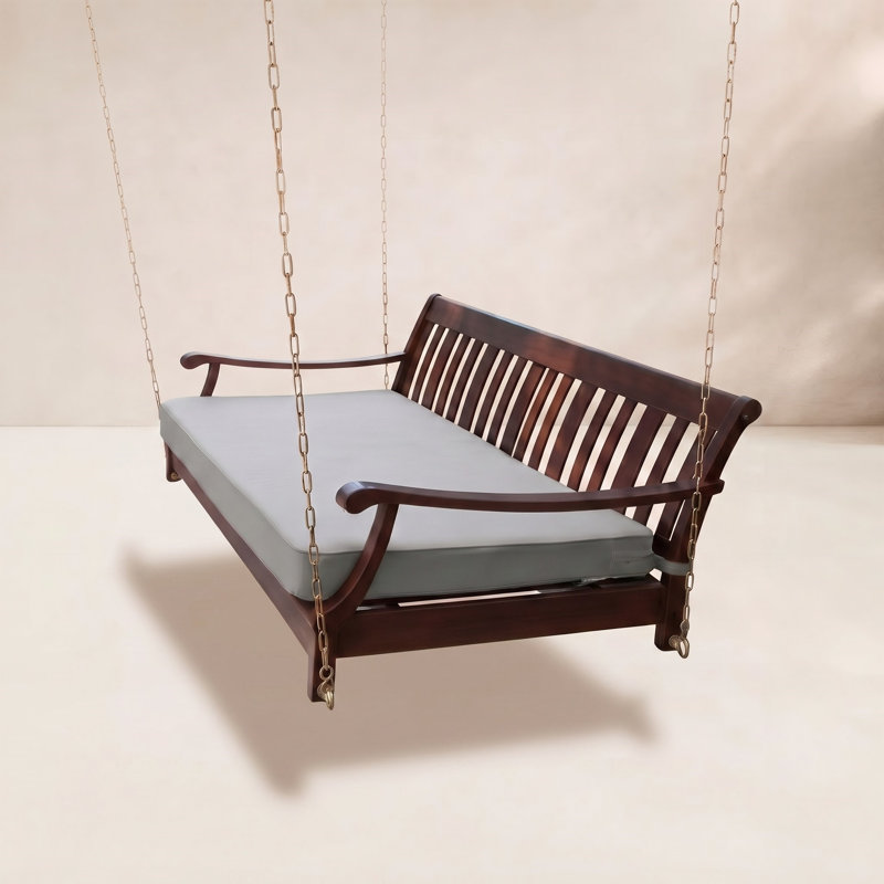 Balancelle en bois d'acajou Wrenn