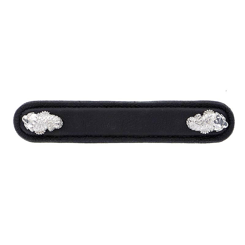 Pollino Bar / Handle Pull, 6", Satin Nickel/Black