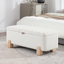 Banc de rangement rembourré à dessus rabattable avec pieds en bois massif-315717506-315716732