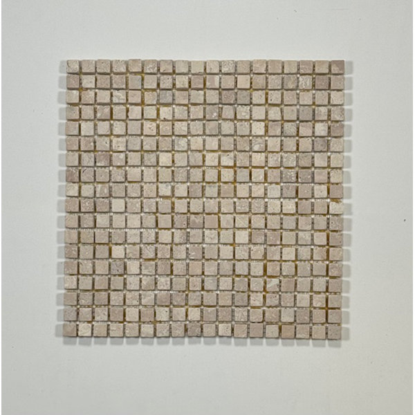 Tumbled Travertine Mosaic 5/8''X5/8''