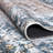Washable Non-Slip Traditional Blue / Coral Rug -115161579