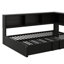 Lit de jour pleine grandeur avec lit gigogne et armoires de rangement, structure de lit d'angle en forme de L en métal avec ports USB-1034636116