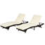 2 méridiennes inclinables - Jardin ergonomique, patio, bord de piscine et 2 coussins respirants-179533227