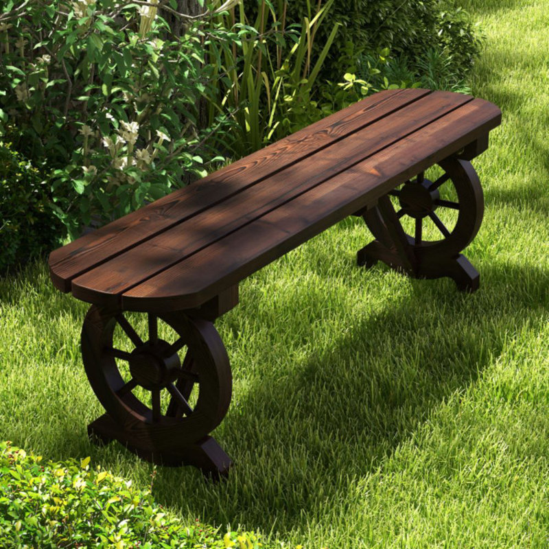 Banc d'extérieur en bois Dequaveon