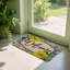 Tapis de cuisine méditerranéen citron, pour cuisine et patio, 24 x 36 po, bleu jaune