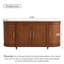 Armoire latérale de rangement semi-circulaire en chêne American-Style Vintage