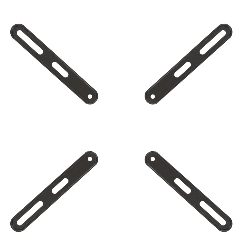 Heavy Gauge Steel Black Fixed Wall Mount Adapter Kit for TVs up to 55"