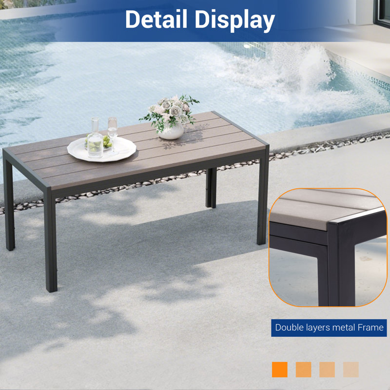 Ensemble de canapés de patio 4 pièces avec table basse, rotin en osier PE pour terrasse, Gris