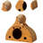 Brown Multi-Functional Cat Scratcher Lounge Bed