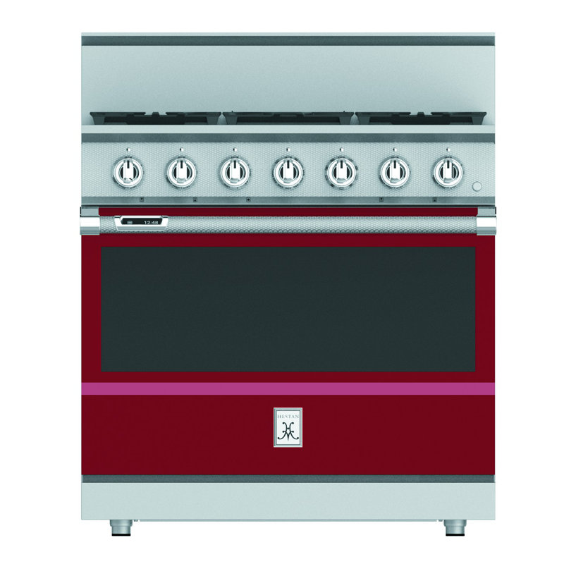 36" 5.8 cu. ft. Freestanding Dual Fuel, Blue, Natural Gas