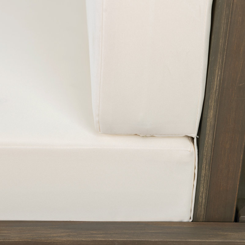 Three Folds Chaise Lounge Cushion Only, Cream Polyester