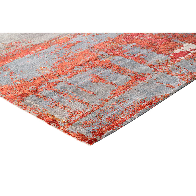Handmade Wool Abstract Area Rug, Rectangle 9' x 12'