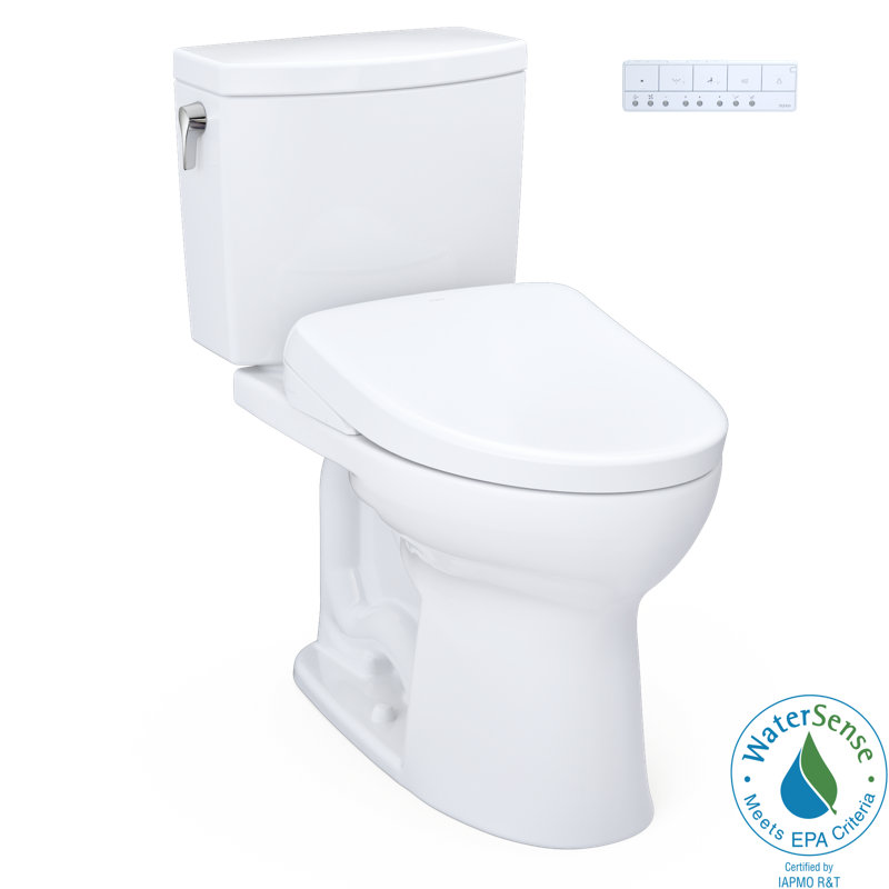 Drake® II 1 GPF Elongated Floor Mounted 101.6 lbs Weight Two-Piece Toilet (Seat Included)