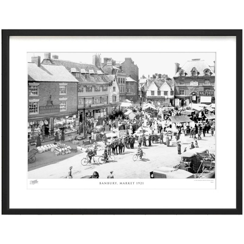Banbury, Market 1921 by Francis Frith - Single Picture Frame Print, 60cm H x 80cm W x 2.3cm D