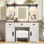 Bureau de coiffeuse 43,3 "avec miroir lumineux