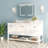 Vela 60" Fully Assembled Single Bathroom Vanity with Engineered Marble Top, Soft Closing and Splash Guard, White