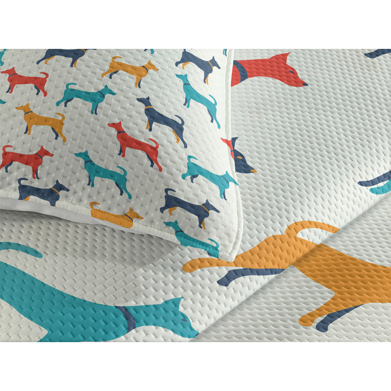 Dog Farmhouse / Country Polyester Coverlet