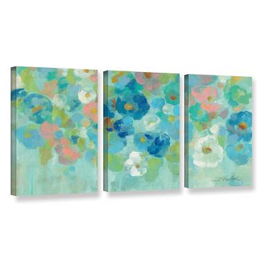 Neon Floral' by Silvia Vassileva 2 Piece Painting Print on Canvas Set