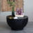 Guillen Round Mango Wood Drum Coffee Table with Combed Finish