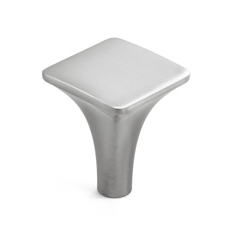 New Collection  Length Square Knob Multipack, Satin Nickel