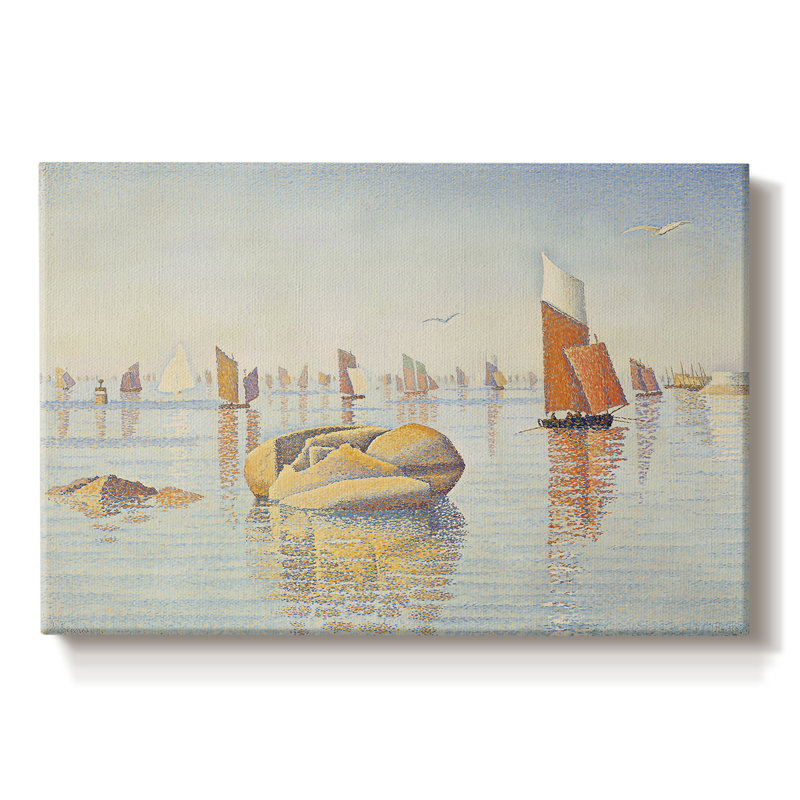 Evening Calm, Concarneau (Opus 220)-Paul Signac-Gallery Wrapped Canvas-1891, 12x18