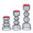 Lainon Metal Candleholders – Set of 3, Grey-1578651529