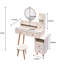 Table de coiffeuse avec miroir à DEL et rangement spacieux - tendance, L 31,5 po - l 43,2 po x P 15,8 po x H 48,1 po