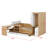 Wooden Platform Bed With Drawers, Shelves, Desk And Wardrobe-584776837