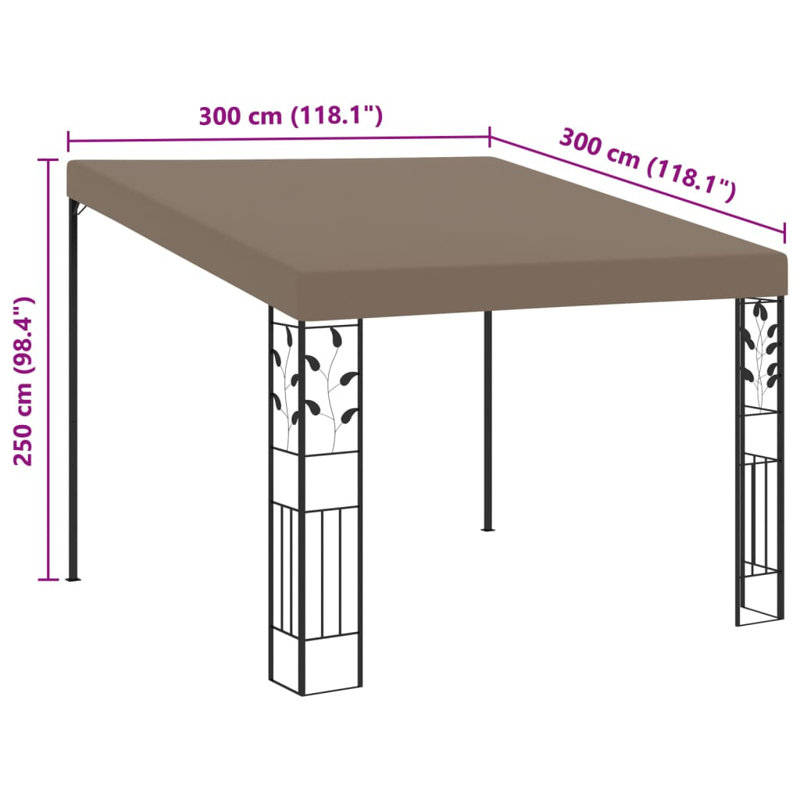 Balcar 3m x 3m Steel BBQ Gazebo