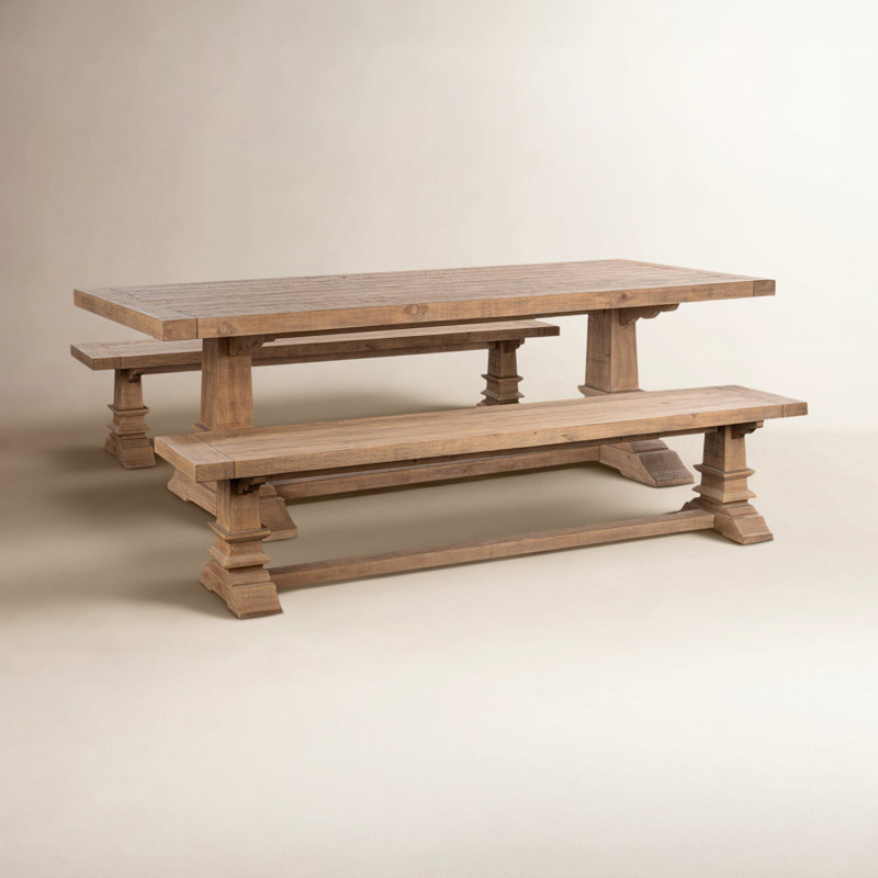 Vienna 3 Piece Solid Wood Dining Set